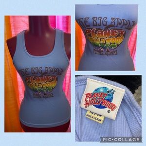 Planet Hollywood NYC ribbed tank limited edition Vintage early 2000s Y2K Medium